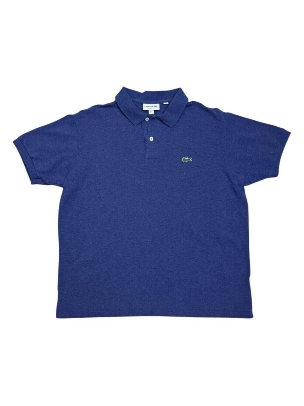 LACOSTE Golf Tennis Luxury Designer Casual Blue Polo Tee Shirt Mens XL